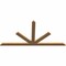 Ekena Millwork Saratoga Timber Gable Bracket, Western Red Cedar, 72"W x 36"H x 1 1/2"D x 3 1/2"F, 12/12 Pitch GBW072X36X0204SAR00SWR - alternate 4